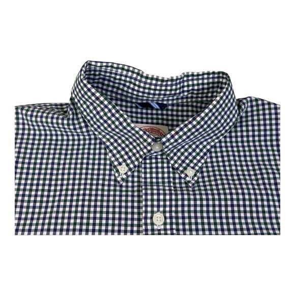 Brooks Brothers Dress Shirt Mens Medium 1818 Polo Blue Green Plaid - Picture 11 of 14